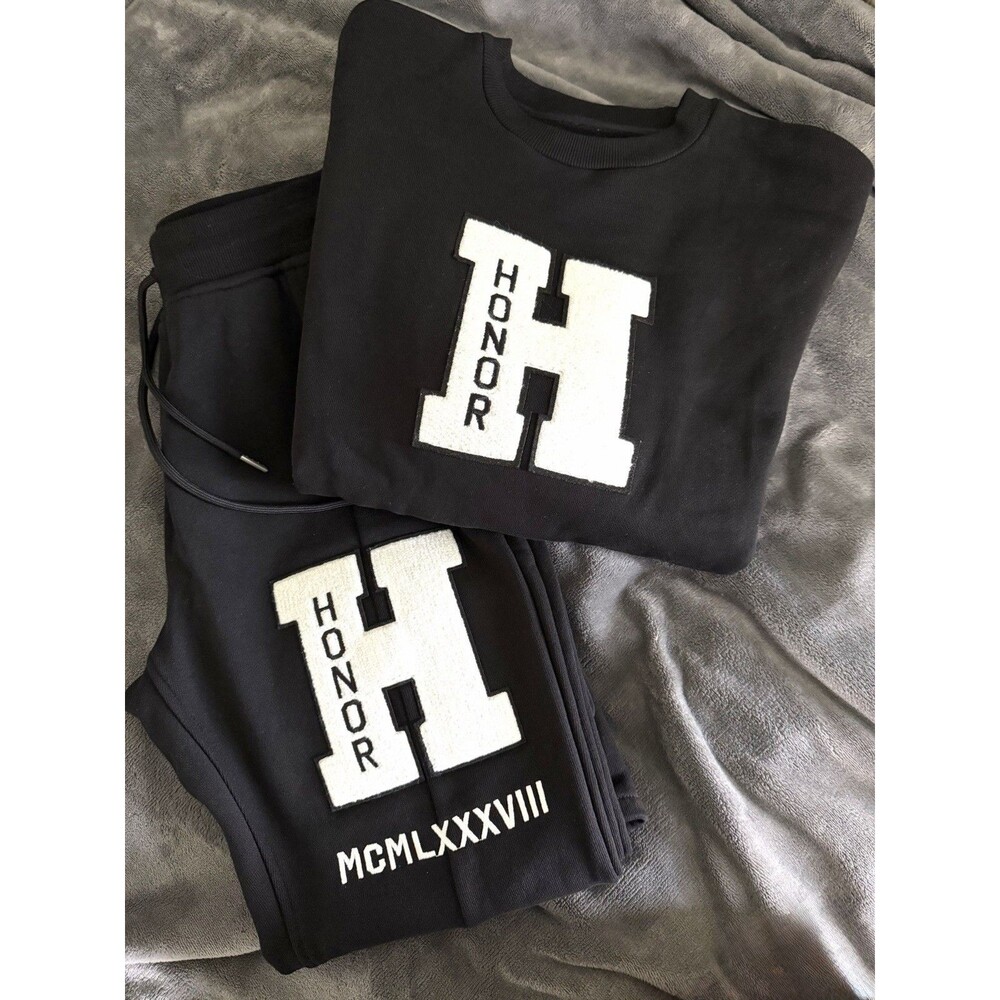 Honor The Gift Sweatsuit Set Men's Medium Black H Honor MCM LXXXVIII 2PC